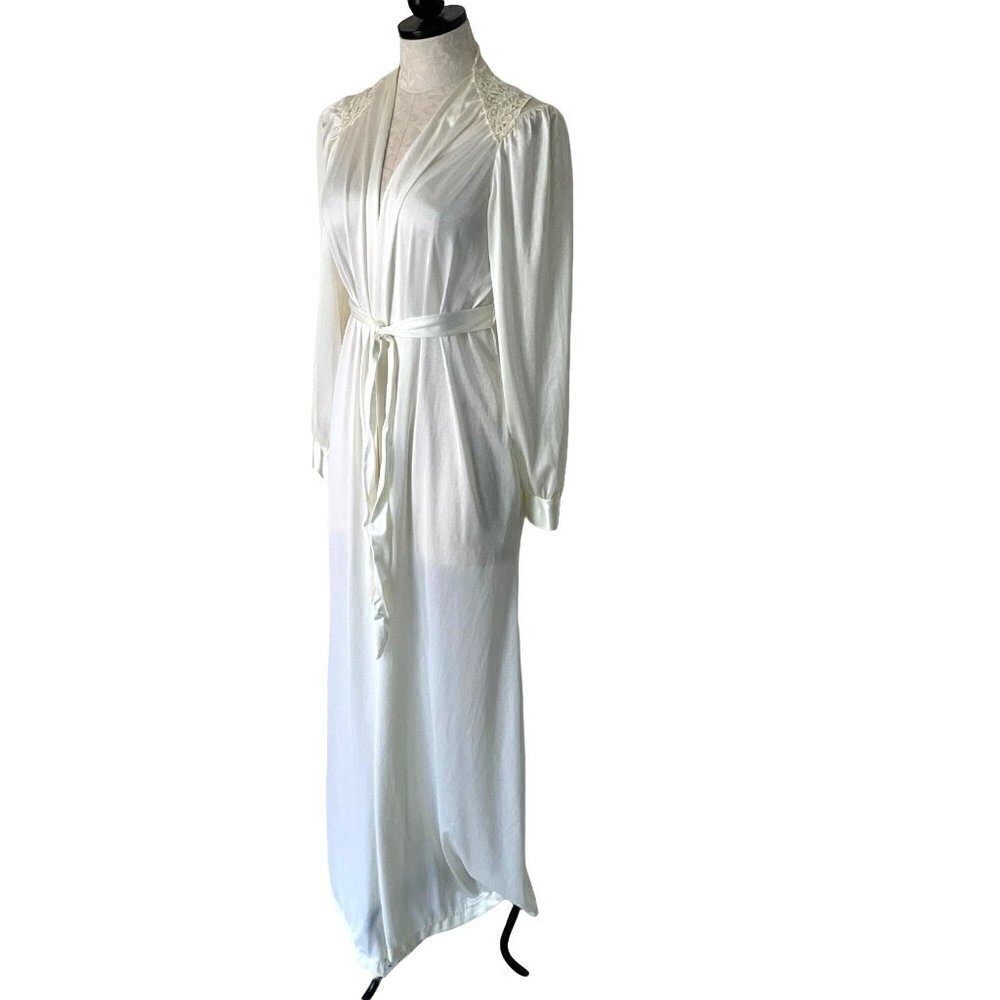 Fantasy Nightwear By Janice Lee Womens Robe Size Medium M Vintage Nylon Lace